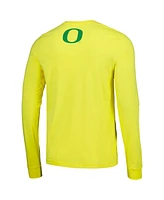 Nike Men's Yellow Oregon Ducks Duck Town Pre-Game Warm-Up Long Sleeve T-Shirt