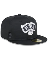 New Era Men's Black Minnesota Twins 2024 Clubhouse 59FIFTY Fitted Hat