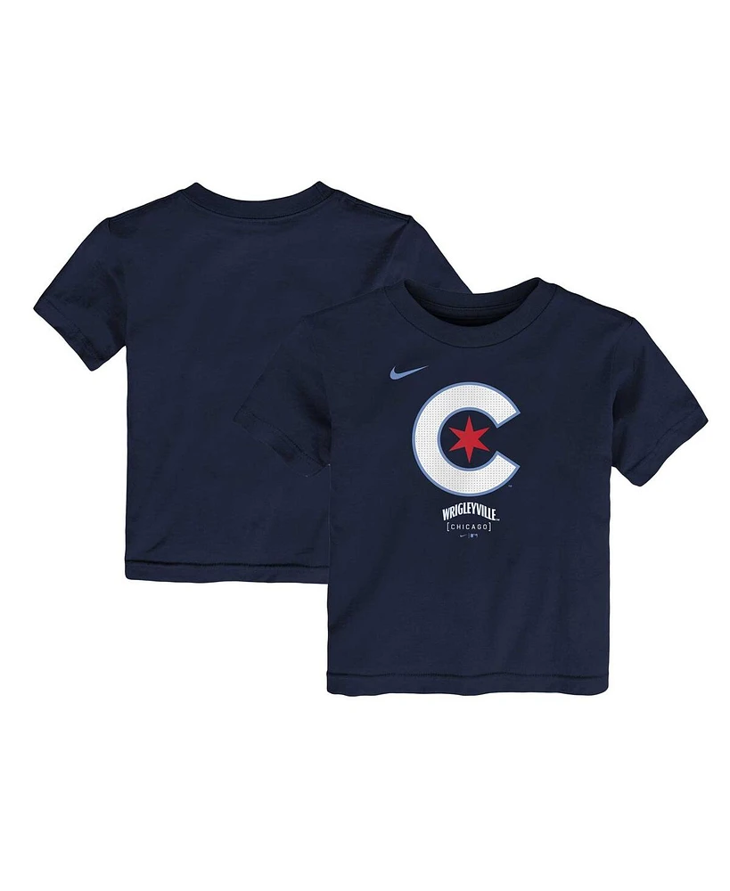 Nike Toddler Navy Chicago Cubs City Connect Large Logo T-Shirt