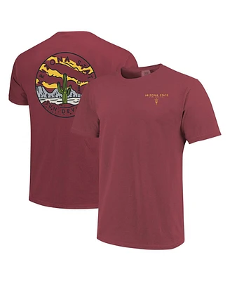 Image One Men's and Women's Maroon Arizona State Sun Devils Scenic Comfort Colors T-Shirt