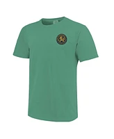 Image One Men's and Women's Green Notre Dame Fighting Irish Hyper Local Celtic Knot Bagpipes T-Shirt