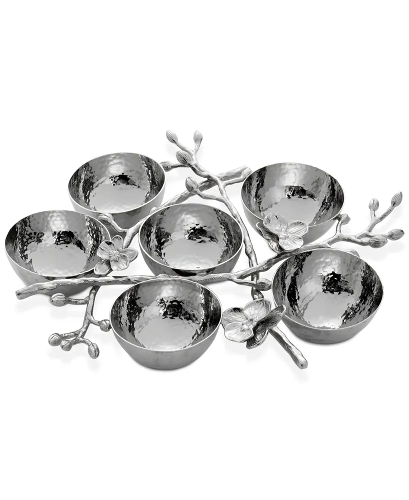 Michael Aram White Orchid 6 Compartment Sedar Plate