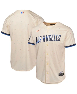 Nike Big Boys and Girls Cream Los Angeles Dodgers 2024 City Connect Limited Jersey