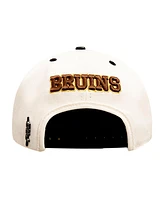 Pro Standard Men's Cream Boston Bruins Retro Classic Logo Snapback Hat