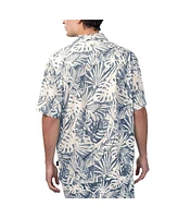 Margaritaville Men's Navy New York Yankees Monstera Print Party Button-Up Shirt