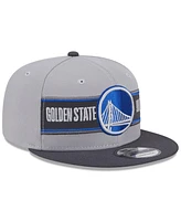 New Era Men's Gray/Charcoal Golden State Warriors 2024 Nba Draft 9FIFTY Snapback Hat