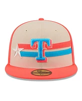 New Era Men's Cream Texas Rangers 2024 Mlb All-Star Game 59FIFTY Fitted Hat