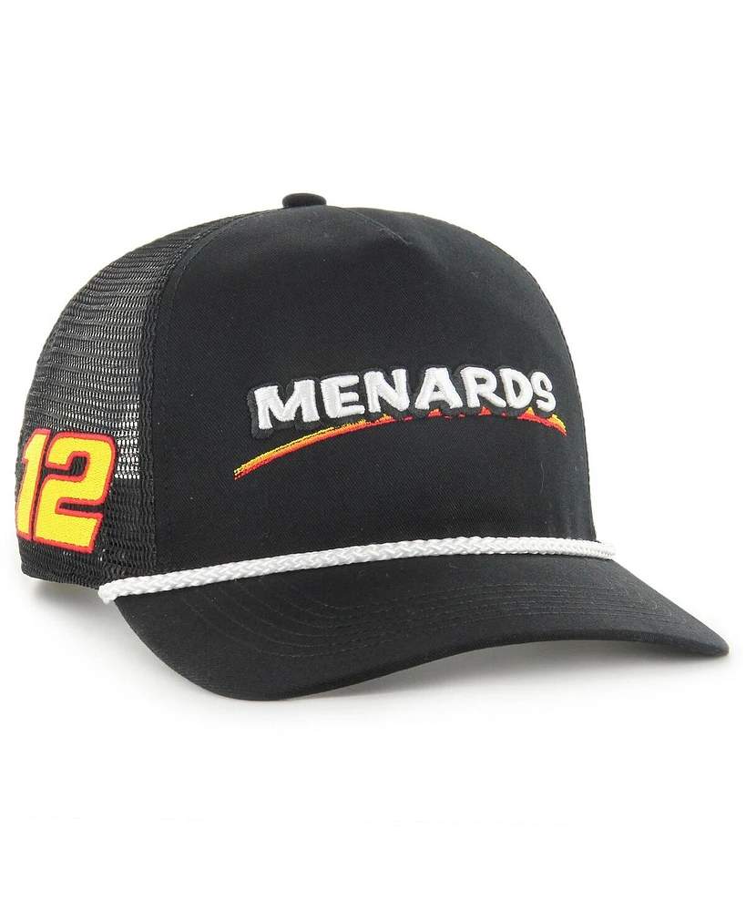 '47 Brand Men's Black Ryan Blaney Menards Triple Hit Corduroy Adjustable Hat