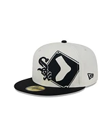 New Era Men's Cream/Black Chicago White Sox Lonestar 59FIFTY Fitted Hat