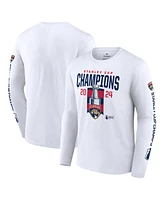 Fanatics Men's White Florida Panthers 2024 Stanley Cup Champions Long Sleeve T-Shirt