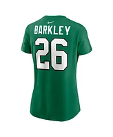 Nike Women's Saquon Barkley Kelly Green Philadelphia Eagles Player Name Number T-Shirt