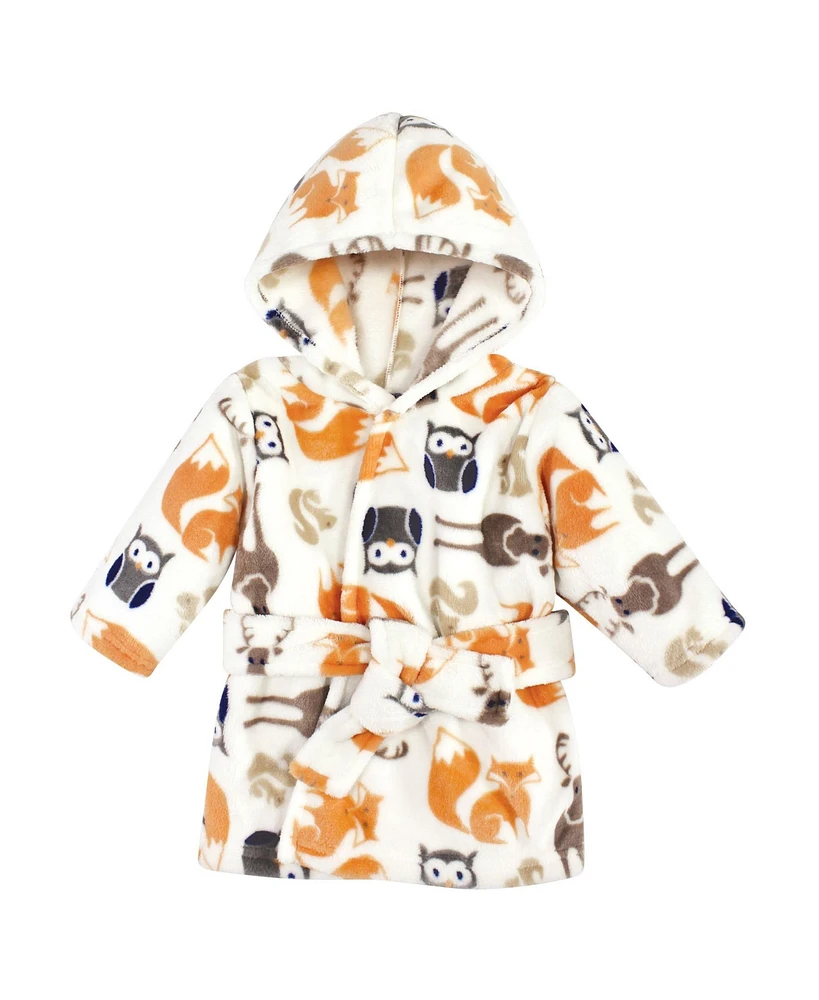 Hudson Baby Baby Boys h Animal Face Bathrobe, Forest, 0-9 Months