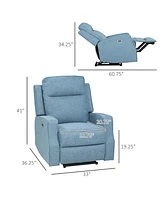 Homcom Electric Power Recliner Armchair with Usb Port, Sofa Recliner