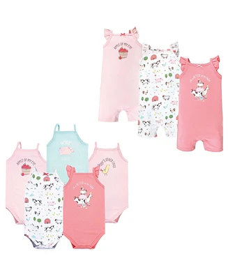Hudson Baby Girls Cotton Bodysuits and Rompers