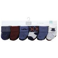 Hudson Baby Boys Cotton Rich Newborn and Terry Socks, Gentleman 12-Pack, 6-12 Months