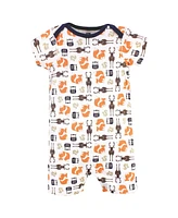 Hudson Baby Boys Cotton Rompers, Forest