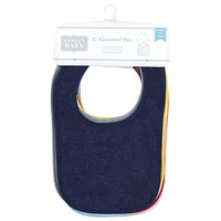 Hudson Baby Drooler Bib with Waterproof Lining, One 10-Pack