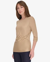 Tommy Hilfiger Women's Long-Sleeve Faux-Wrap Top