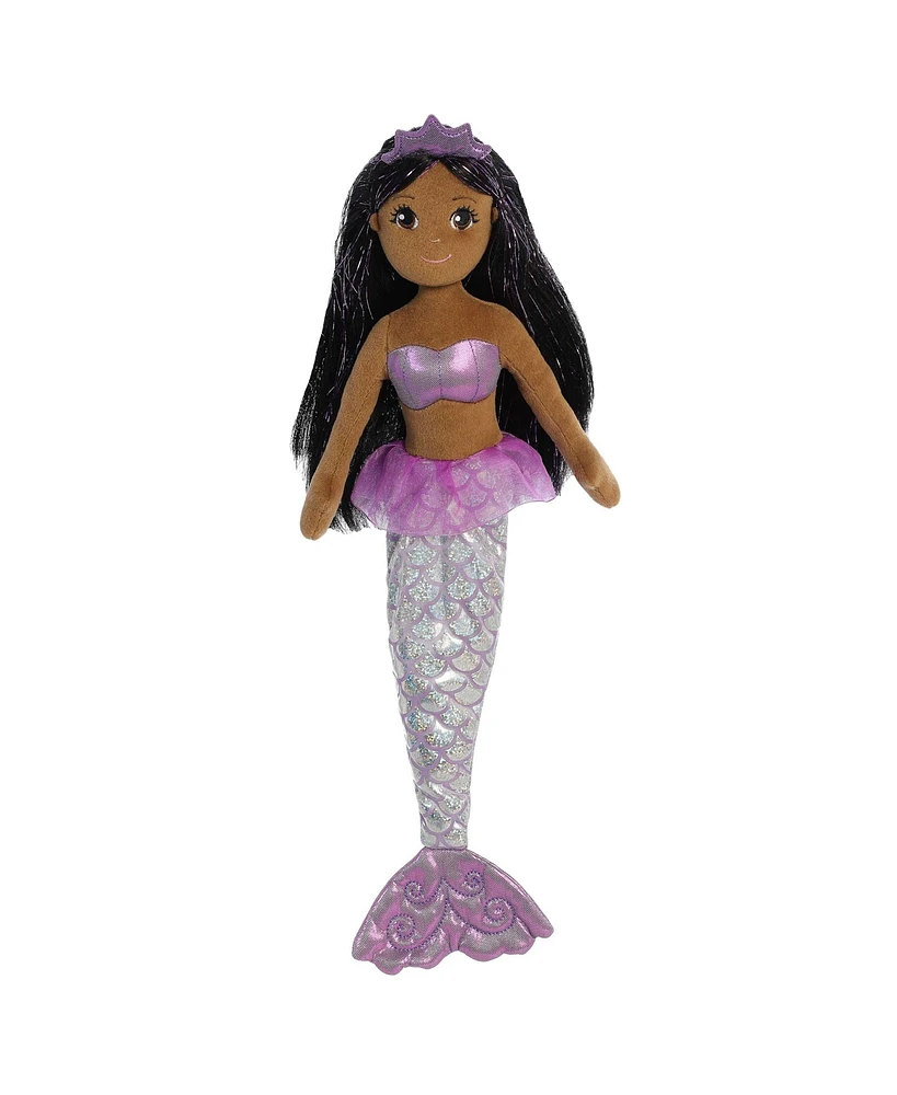 Aurora Large Sophia Sea Sparkles Enchanting Plush Toy Purple 18"