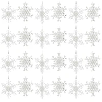 Slickblue Clear Acrylic Snowflake Ornament (Set of 24)