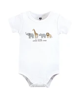 Hudson Baby Boys Bodysuit, Short and Sock, Wild One