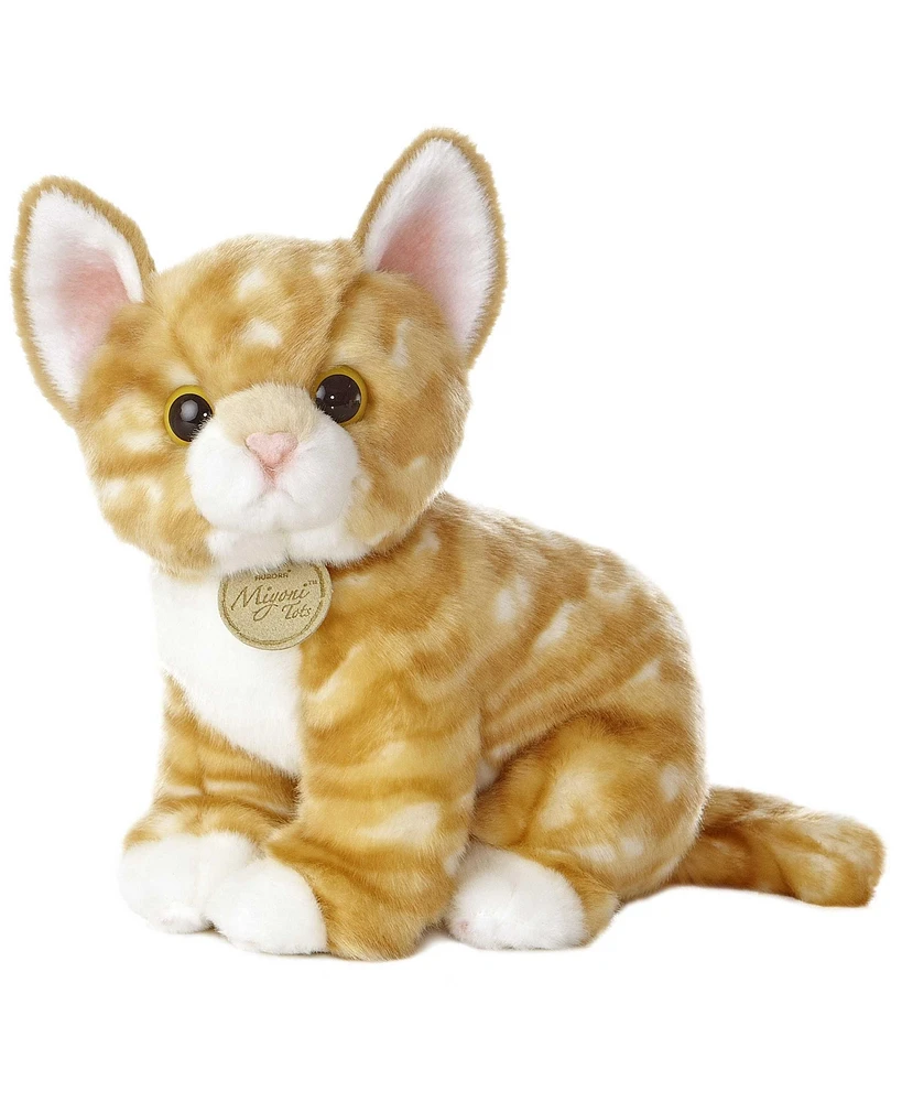 Aurora Medium Orange Tabby Kitten Miyoni Tots Adorable Plush Toy Orange 10"