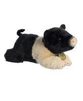 Aurora Small Hampshire Pig Miyoni Realistic Plush Toy Black 8"