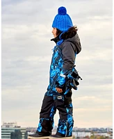 Deux par Big Boys One Piece Technical Snowsuit Black Printed Storm