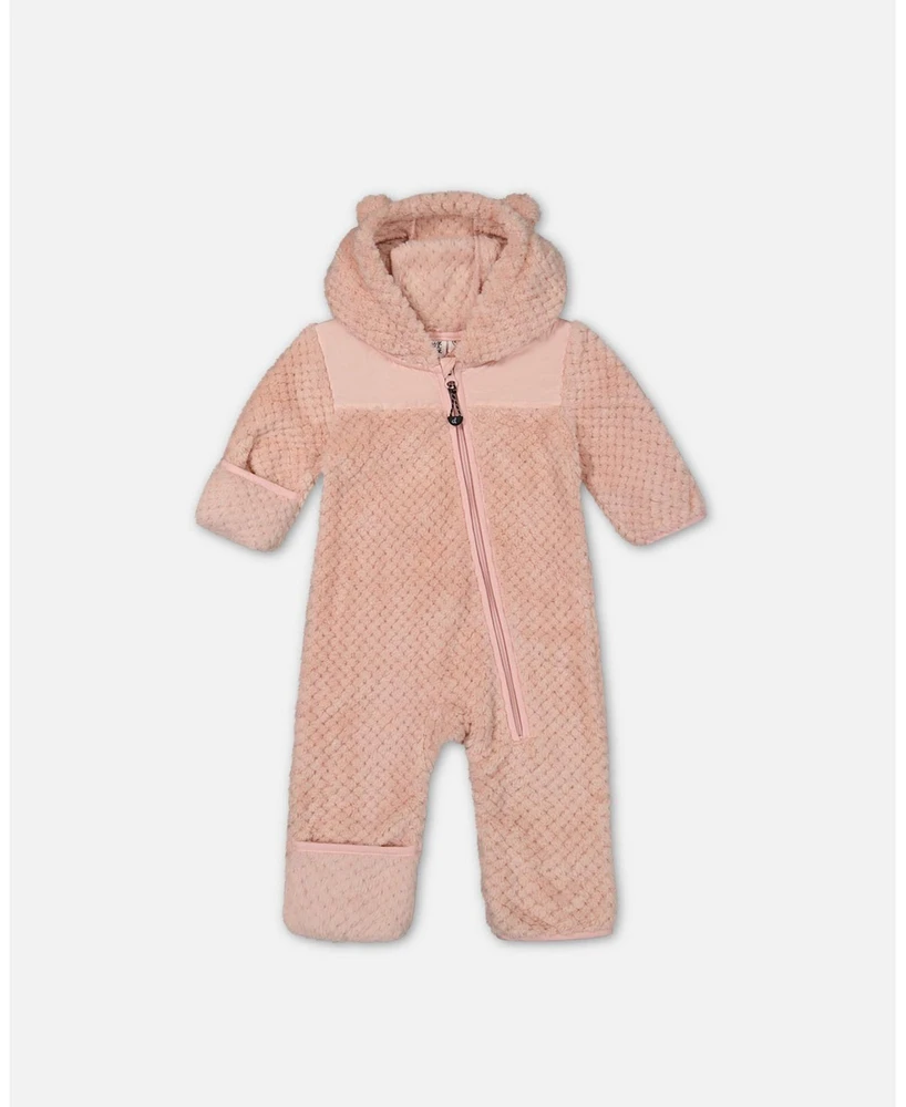 Deux par Deux Baby Girls Baby Baby One Piece Plush Pink