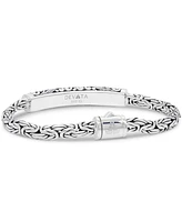 Devata Bali Filigree with Borobudur Oval 5mm Chain Bracelet in Sterling Silver