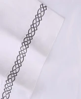 Superior Egyptian Cotton 1000 Thread Count Embroidered Bed Sheet Set, Queen