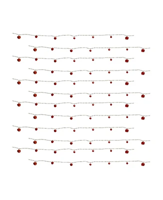 Slickblue Red Sleigh Bell Twine Strand (Set of 12)