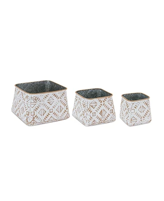 Slickblue Set of 3 Metal Box Planters