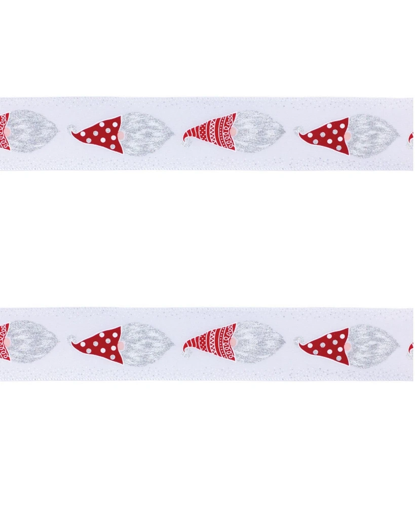 Slickblue Wired Polyester Holiday Ribbon (Set of 2) For Decor
