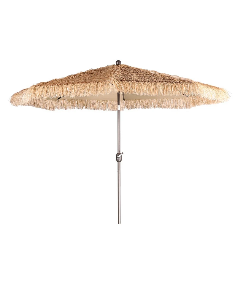 Aoodor 10FT Patio Umbrella Thatch Outdoor Umbrella no Base）