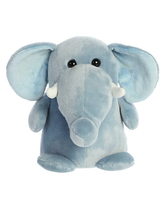 Aurora Medium Happy Elephant Happy Hippo and Friends Whimsical Plush Toy Blue 11"