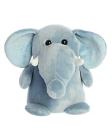 Aurora Medium Happy Elephant Happy Hippo and Friends Whimsical Plush Toy Blue 11"