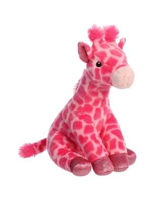 Aurora Medium Giraffe Destination Nation Adventurous Plush Toy Pink 12"