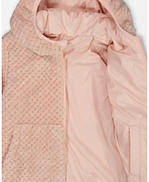 Deux par Baby Girls Reversible Plush Jacket Pink