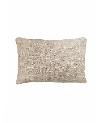 Anaya Home Cozy Cotton Beige Boucle Lumbar Pillow 14x20