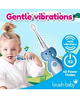 Brush-Baby WildOnes Elephant Kids Electric Rechargeable Toothbrush | Childrens Electric Toothbrush | Animal Character Toothbrush