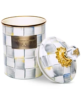 Mackenzie-Childs Sterling Check Enameled Steel Medium Canister