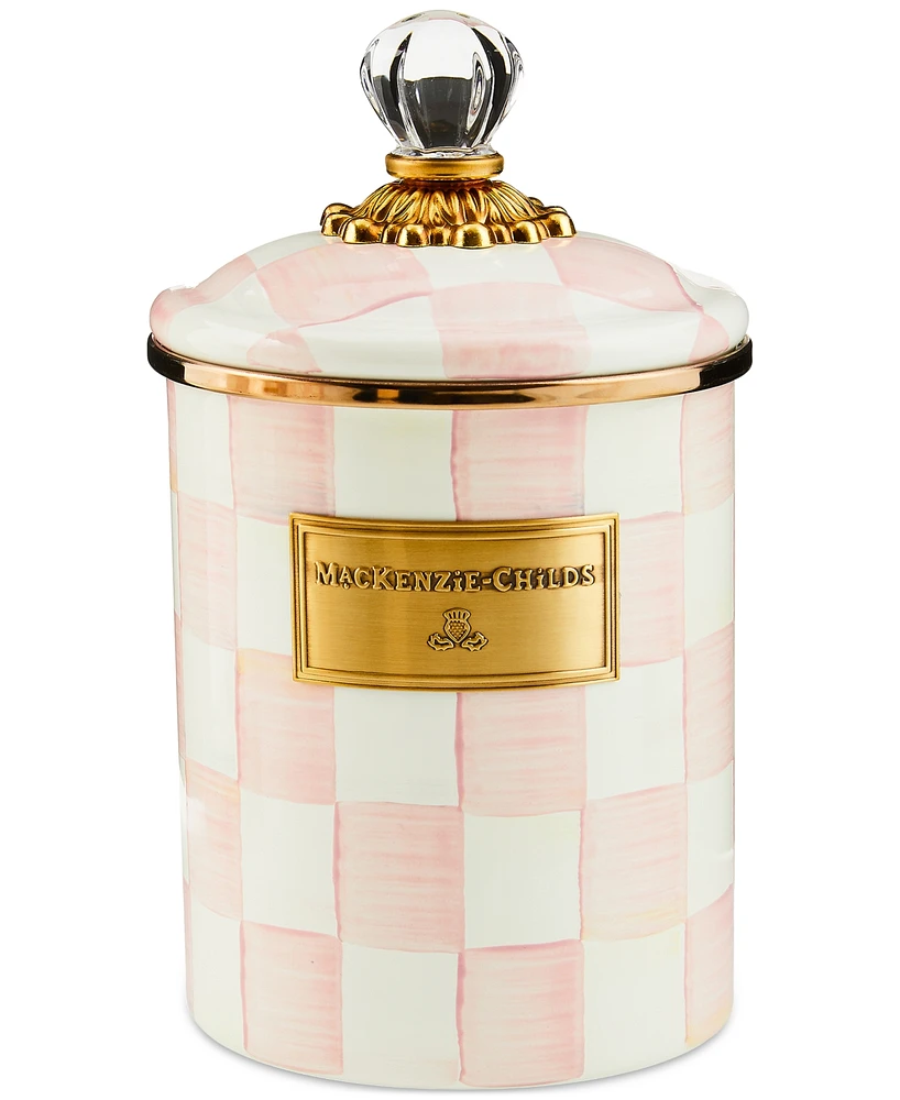 Mackenzie-Childs Rosy Check Medium Canister