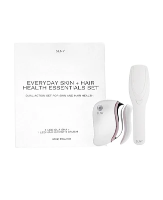 Solaris Laboratories Ny Led Hairbrush and Gua Sha Skin Hair Health Set