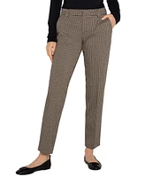 Liverpool Women's Kelsey Mid Rise Plaid Knit Straight-Leg Pants