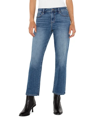 Liverpool Los Angeles Women's Kennedy Straight-Leg Cropped Jeans