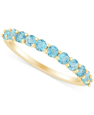 Garnet Narrow Band (1 ct. t.w.) 14k Gold (Also Additional Gemstones)