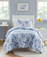 Intelligent Design Christa Floral Striped -Pc. Duvet Cover Set