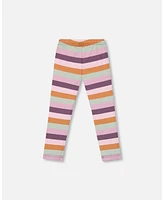 Deux par Deux Little Girls Jersey Leggings Multicolor Stripe - Toddler|Child