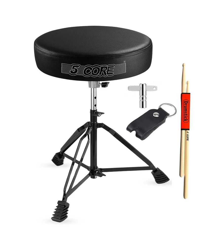 5 Core Drum Throne Padded Guitar Stool Height Adjustable Music Chair for Adults and Kids